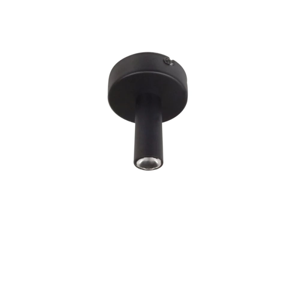 LED 3W Σποτ Οροφής Σε Μαύρο Duct VIOKEF