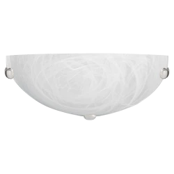 Απλίκα Τοίχου Γυαλί Σε Decor Αλάβαστρο Λευκό Και Δέσιμο Νίκελ Ματ Electra VIOKEF