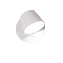 LED 6W Επίτοιχο Φωτιστικό Με Διακόπτη Σε Λευκό Χρώμα Ø120 Kim VIOKEF
