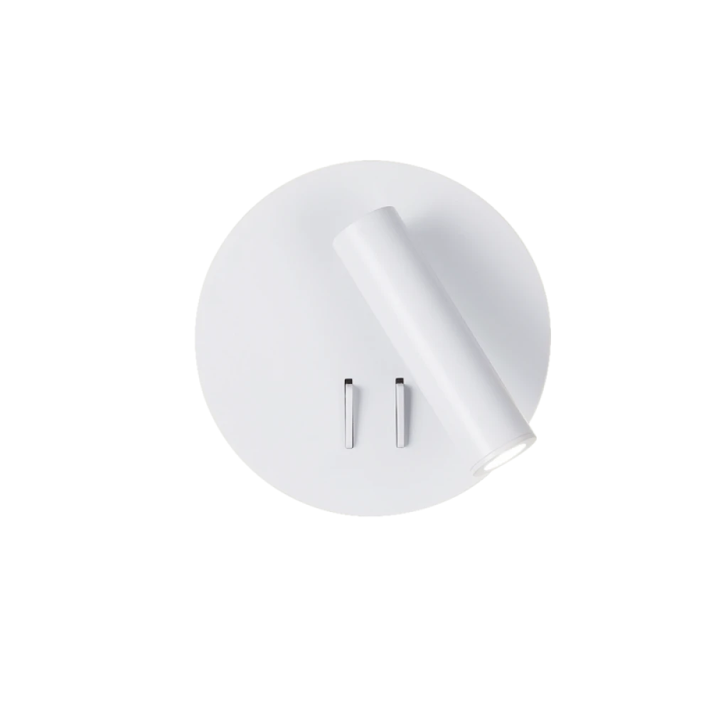 LED Επίτοιχο Φωτιστικό Blacklight Με Δυνατότητα Περιστροφής Του Σποτ Σε Λευκό 6W + 3W Moby VIOKEF