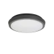 LED Εξωτερική Πλαφονιέρα 10W Στρογγυλή Αλουμινίου Ανθρακί Με PC Σκιάδιο IP54 TIBUOK VIOKEF