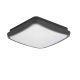 LED Εξωτερική Πλαφονιέρα 10W Τετράγωνη Αλουμινίου Ανθρακί Με PC Σκιάδιο IP54 TIBUOK VIOKEF