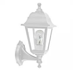 Επιτοίχιο Φωτιστικό Εξωτερικού Χώρου Φανάρι Σε Λευκό Χρώμα Τετράγωνο IP44 1x E27 ACA