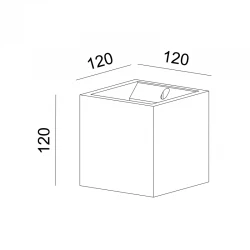 Απλίκα Γύψινη Ή Τσιμεντένια Τετράγωνη 12 x 12cm 1x G9 max 40W BLOCK Aca