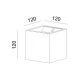 Απλίκα Γύψινη Ή Τσιμεντένια Τετράγωνη 12 x 12cm 1x G9 max 40W BLOCK Aca