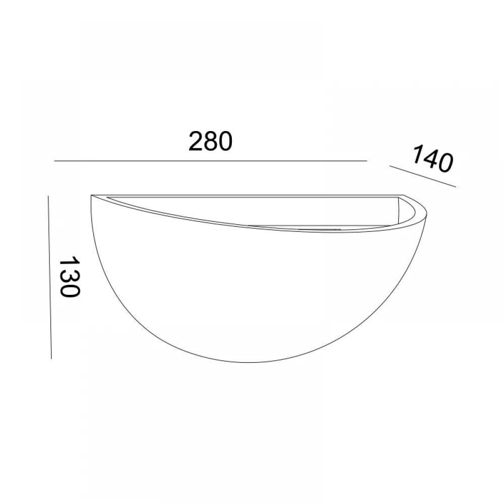 Απλίκα Γύψινη 28cm 1x E27 max 40W HERLO Aca