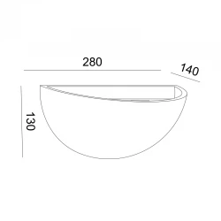 Απλίκα Γύψινη 28cm 1x E27 max 40W HERLO Aca
