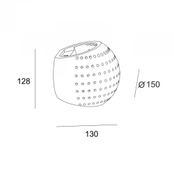 Απλίκα Γύψινη Σφαιρική Διάτρητη 1x G9 max 40W IBON Aca
