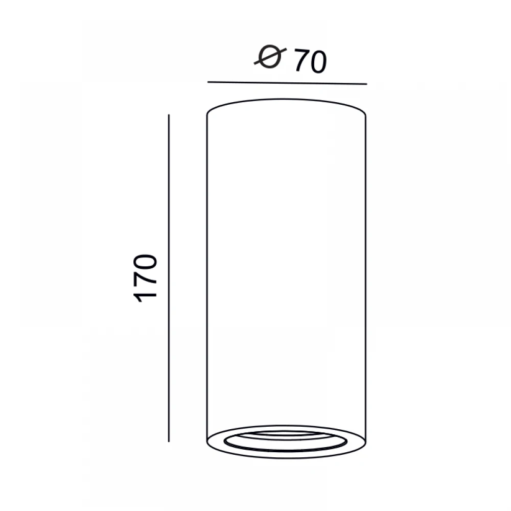 Γύψινο Σποτ Οροφής Στρογγυλό ø70 x 112mm 1x GU10 max 35W RUTH Aca