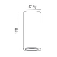 Γύψινο Σποτ Οροφής Στρογγυλό ø70 x 112mm 1x GU10 max 35W RUTH Aca