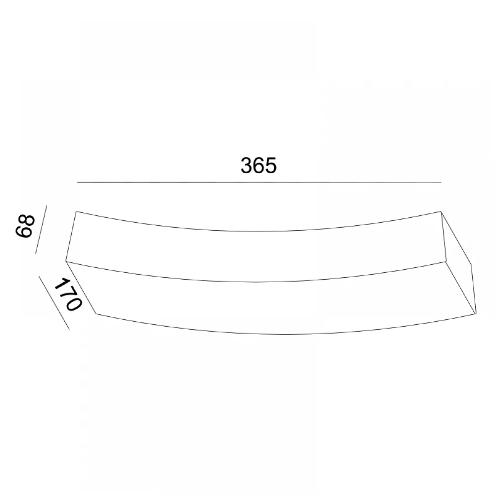 Απλίκα Γύψινη 1x R7s 118mm max 50W IBON Aca