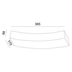 Απλίκα Γύψινη 1x R7s 118mm max 50W IBON Aca