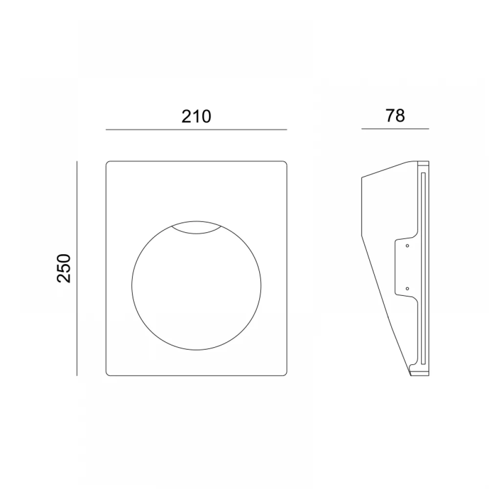LED Γύψινη Απλίκα Χωνευτή 1,5W 3000K 150lm SKYE Aca