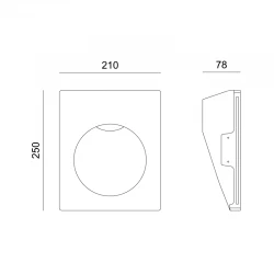 LED Γύψινη Απλίκα Χωνευτή 1,5W 3000K 150lm SKYE Aca