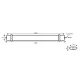 LED Γραμμικό Στεγανό Φωτιστικό Λευκό 130cm 60W IP66 120° 4000K Ουδέτερο Λευκό TETE Aca