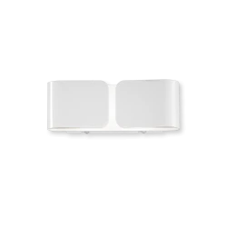 Μεταλλική Απλίκα Δίφωτη Σε Λευκό Χρώμα 2 x 60W E27 CLIP AP2 MINI IDEAL LUX
