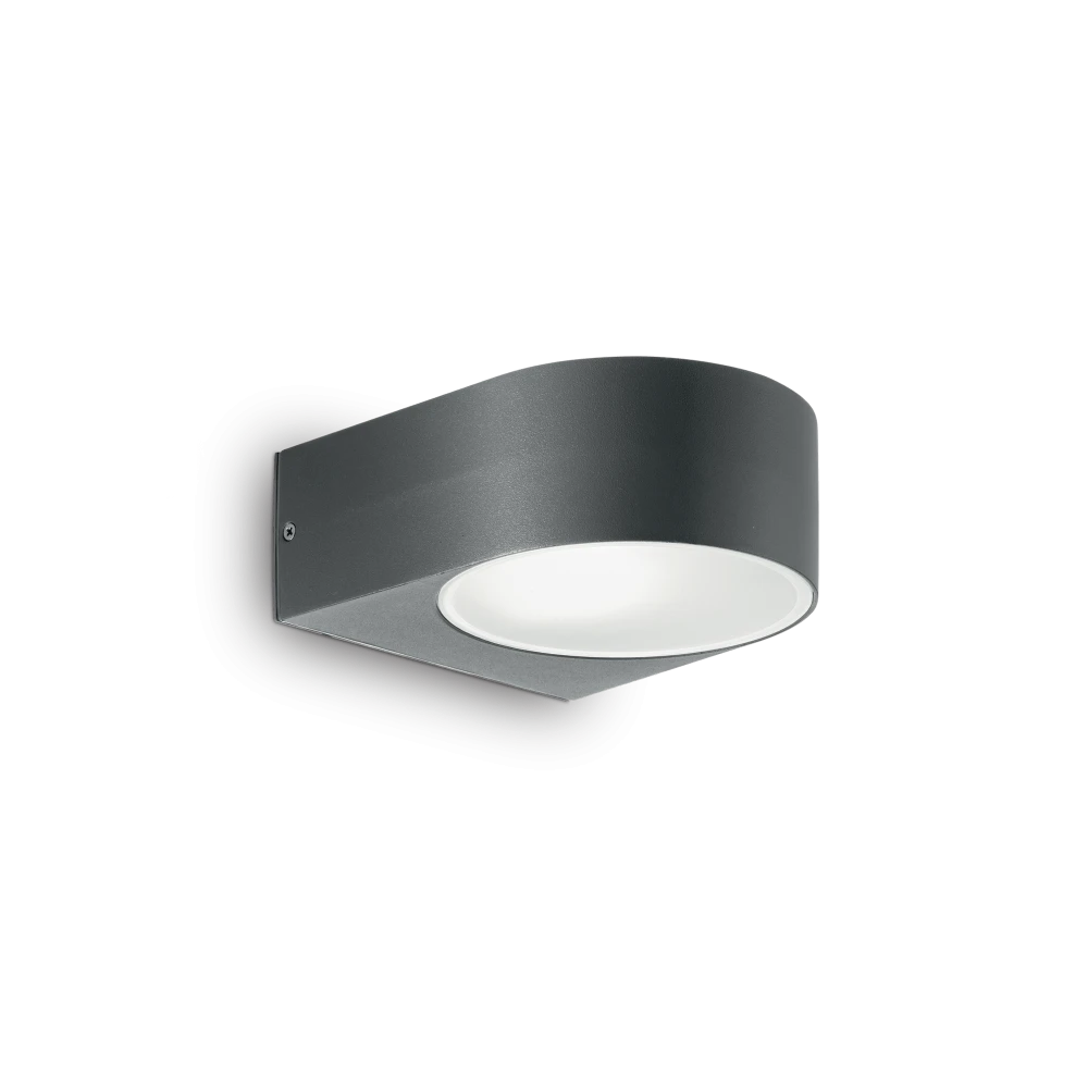 Απλίκα Αλουμινίου Εξωτερικού Χώρου Σε Ανθρακί Χρώμα 1x E27 max 60W IP54 IKO AP1 IDEAL LUX