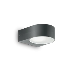 Απλίκα Αλουμινίου Εξωτερικού Χώρου Σε Ανθρακί Χρώμα 1x E27 max 60W IP54 IKO AP1 IDEAL LUX