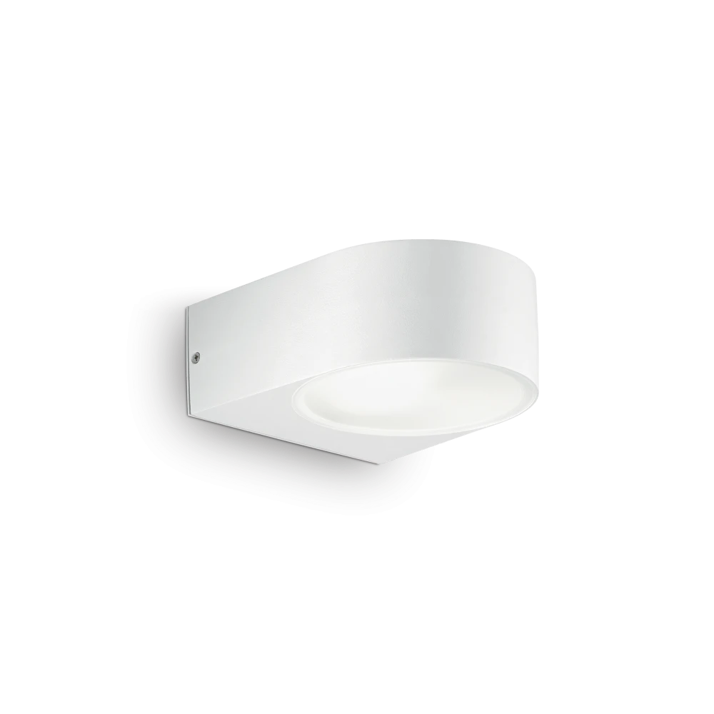 Απλίκα Αλουμινίου Εξωτερικού Χώρου Σε Λευκό Χρώμα 1x E27 max 60W IP54 IKO AP1 IDEAL LUX