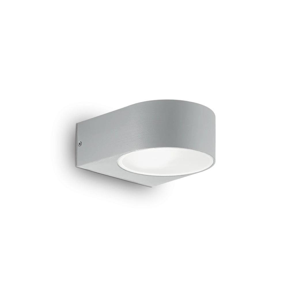 Απλίκα Αλουμινίου Εξωτερικού Χώρου Σε Γκρι Χρώμα 1x E27 max 60W IP54 IKO AP1 IDEAL LUX