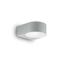 Απλίκα Αλουμινίου Εξωτερικού Χώρου Σε Γκρι Χρώμα 1x E27 max 60W IP54 IKO AP1 IDEAL LUX