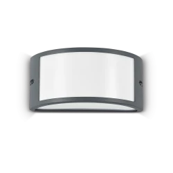 Φωτιστικό Τοίχου Εξωτερικού Χώρου Αλουμίνιο Και Ακριλικό ΣεΑνθρακί Χρώμα 1x E27 60W IP44 REX-1 AP1 IDEAL LUX