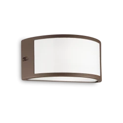 Φωτιστικό Τοίχου Εξωτερικού Χώρου Αλουμίνιο Και Ακριλικό Σε Καφέ Χρώμα 1x E27 60W IP44 REX-1 AP1 IDEAL LUX