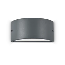 Φωτιστικό Τοίχου Εξωτερικού Χώρου Αλουμίνιο Και Ακριλικό Σε Ανθρακί Χρώμα 1x E27 60W IP44 REX-2 AP1 IDEAL LUX