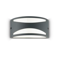 Φωτιστικό Τοίχου Εξωτερικού Χώρου Αλουμίνιο Και Ακριλικό Σε Ανθρακί Χρώμα 1x E27 60W IP44 REX-3 AP1 IDEAL LUX