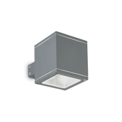 Απλίκα Εξωτερικού Χώρου Αλουμινίου Τετράγωνη Σε Ανθρακί Χρώμα 1 x G9 40W max IP40 SNIF SQUARE AP1 IDEAL LUX