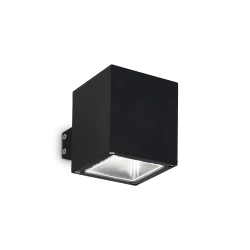 Απλίκα Εξωτερικού Χώρου Αλουμινίου Τετράγωνη Σε Μαύρο Χρώμα 1 x G9 40W max IP40 SNIF SQUARE AP1 IDEAL LUX