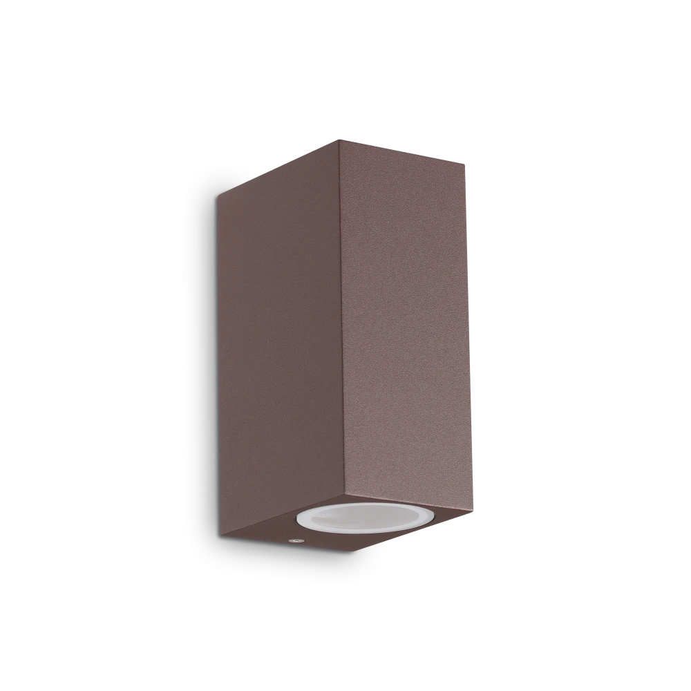 Απλίκα Αλουμινίου Εξωτερικού Χώρου Σε Καφέ Χρώμα 2 x 15W G9 UP AP2 IDEAL LUX