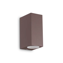 Απλίκα Αλουμινίου Εξωτερικού Χώρου Σε Καφέ Χρώμα 2 x 15W G9 UP AP2 IDEAL LUX