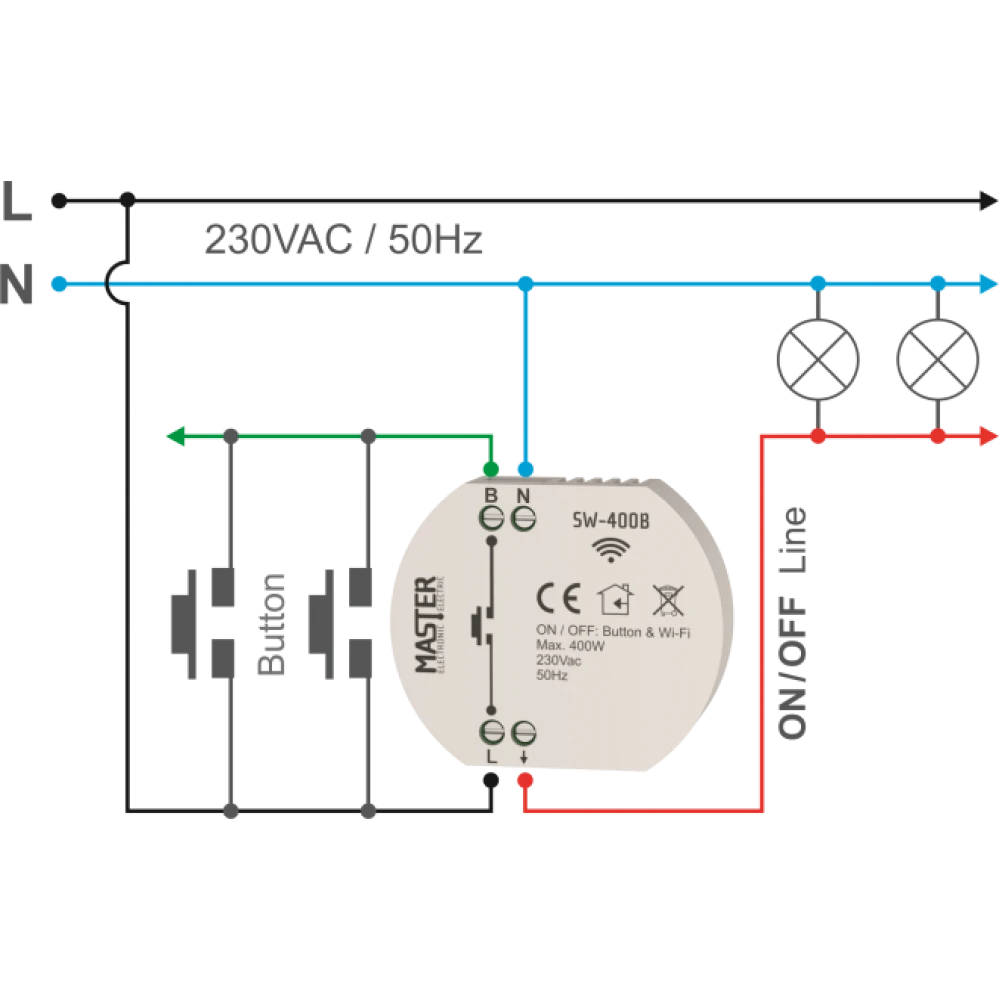 Διακόπτης Κυτίου 230V AC / 400W MASTER