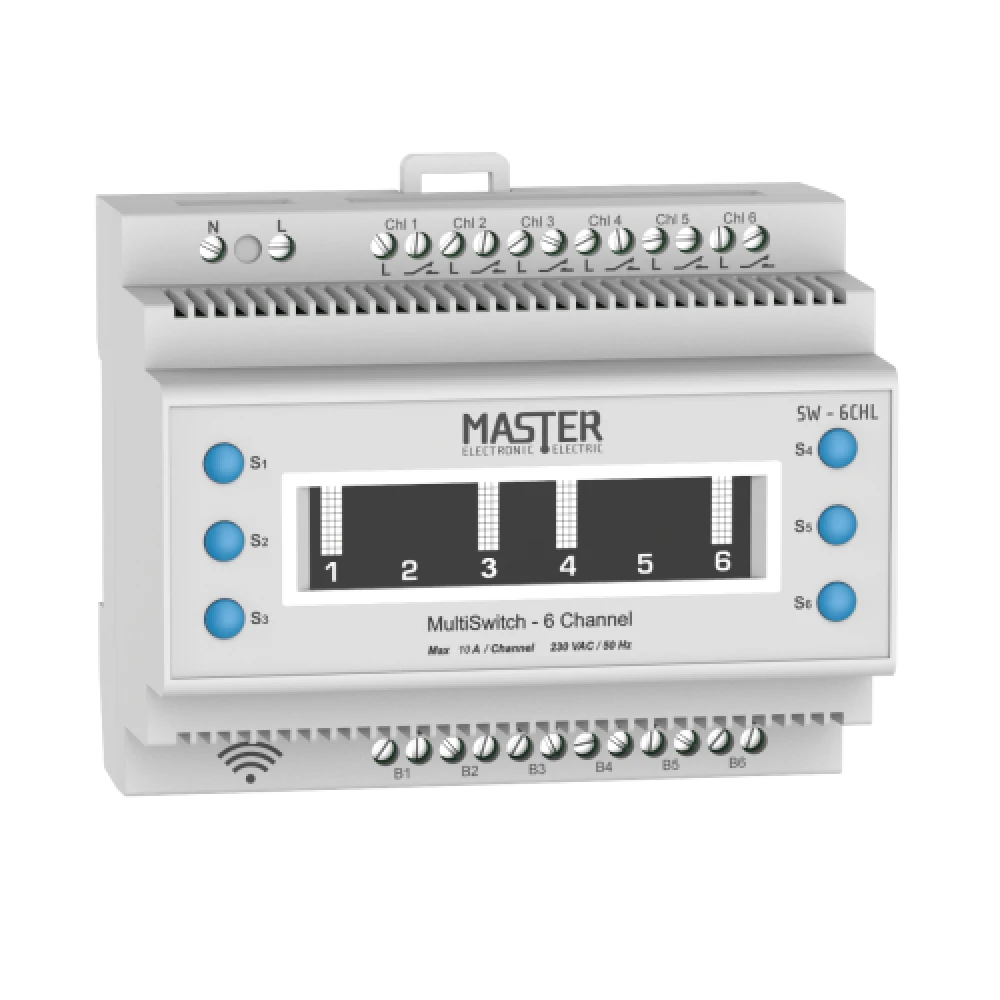 Διακόπτης Ράγας 6 Καναλιών 6x 8A SW-6 CHL Master