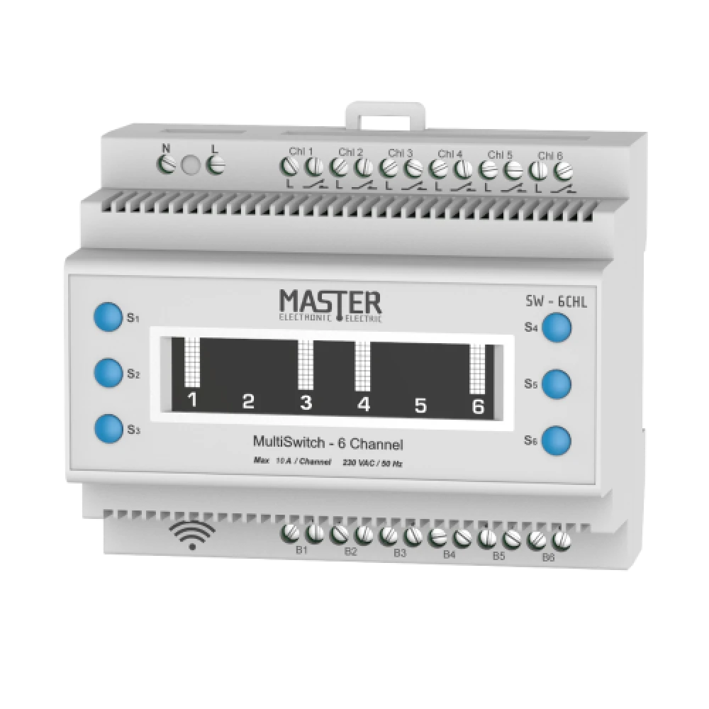 Διακόπτης Ράγας 6 Καναλιών 6x 8A SW-6 CHL Master