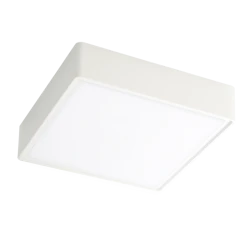 LED Πλαφονιέρα Πλαστική Με Σκιάδιο από PC Λευκό L300X300, IP65 20W 1400Lm 3000K, Donousa VIOKEF