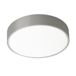 LED Πλαφονιέρα Πλαστική Με Σκιάδιο από PC Ασημί D:300, IP65 20W 1400Lm 3000K, Donousa VIOKEF