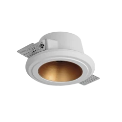 Γύψινο Χωνευτό Σποτ Οροφής Με Χάλκινο Reflector, GU10 Round Flame VIOKEF