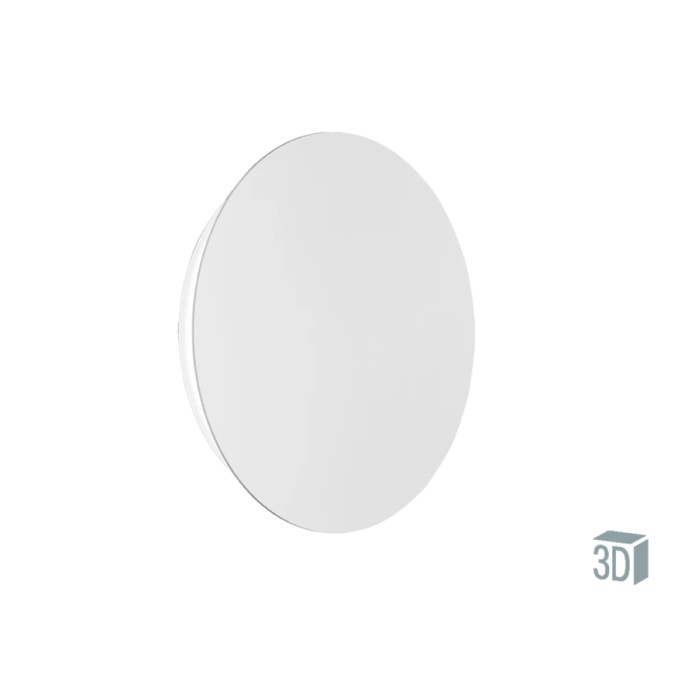 LED Επιτοίχιο Φωτιστικό Μεταλλικό Λευκό 5W Ø200 KYKLOS VIOKEF