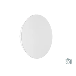 LED Επιτοίχιο Φωτιστικό Μεταλλικό Λευκό 5W Ø200 KYKLOS VIOKEF