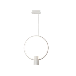 LED Κρεμαστό Μεταλλικό Φωτιστικό σε Λευκό 22+6W Sindy VIOKEF