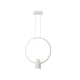 LED Κρεμαστό Μεταλλικό Φωτιστικό σε Λευκό 22+6W Sindy VIOKEF