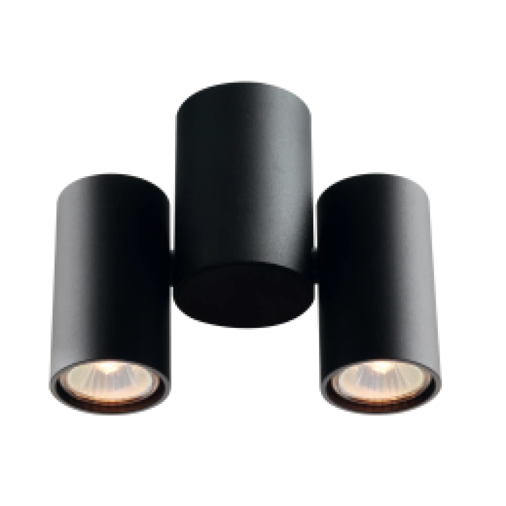 Σποτ Δίφωτο Οροφής Σε Μαύρο Χρώμα 2x GU10 Η:150 Nobby VIOKEF