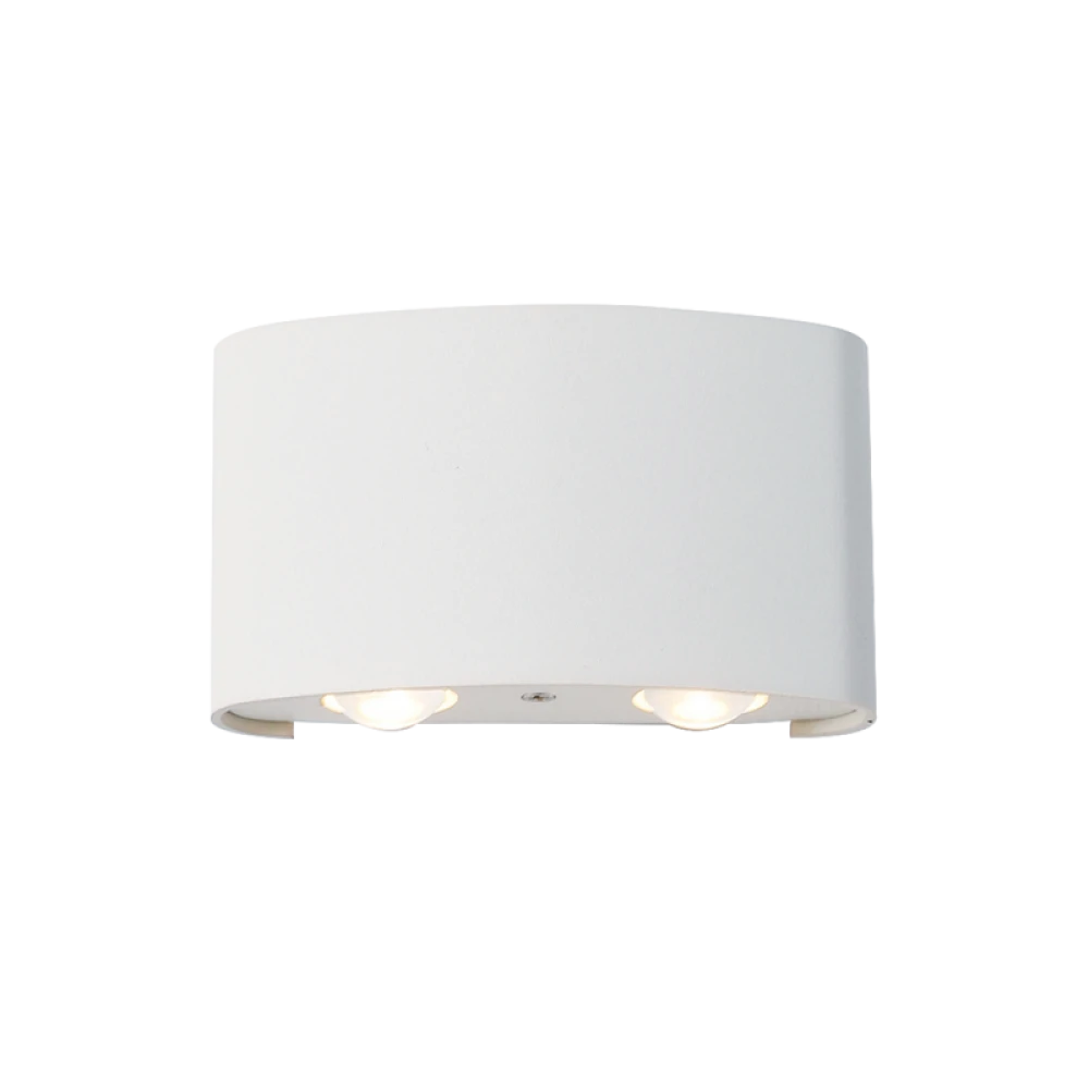 LED Απλίκα Αλουμινίου Σε Λευκό 4x1W 340Lm 3000K IP54, Twist VIOKEF