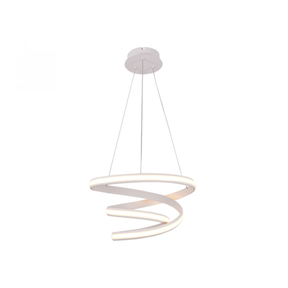 Led Κρεμαστό Φωτιστικό Λευκό Αλουμινίου ∅60 57W 3000K 4560Lm, SPRING LUCIDO