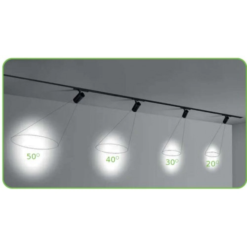ΜΑΥΡΟ ΜΑΤ ΜΑΓΝΗΤΙΚΟ ZOOMABLE ΣΠΟΤ 48V DC 20W 4000K 1680LM MAX. 20-50° OSRAM RA90 Φ58*152MM