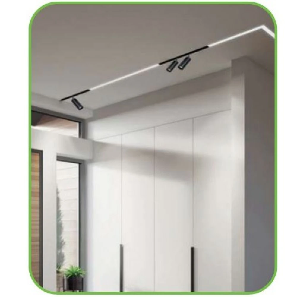 ΜΑΥΡΟ ΜΑΤ ΜΑΓΝΗΤΙΚΟ ΣΠΟΤ 48V DC 12W 3000K 750LM 36° OSRAM RA90 Φ50*110MM