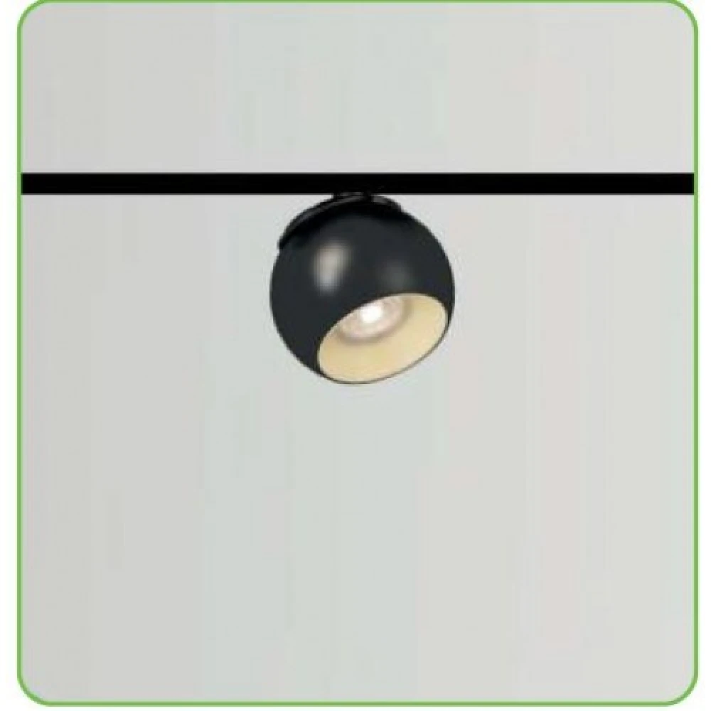 ΜΑΥΡΟ ΜΑΤ ΜΑΓΝΗΤΙΚΟ ΣΠΟΤ 48V DC 12W 3000K 1000LM 36° OSRAM RA90 Φ100*134MM