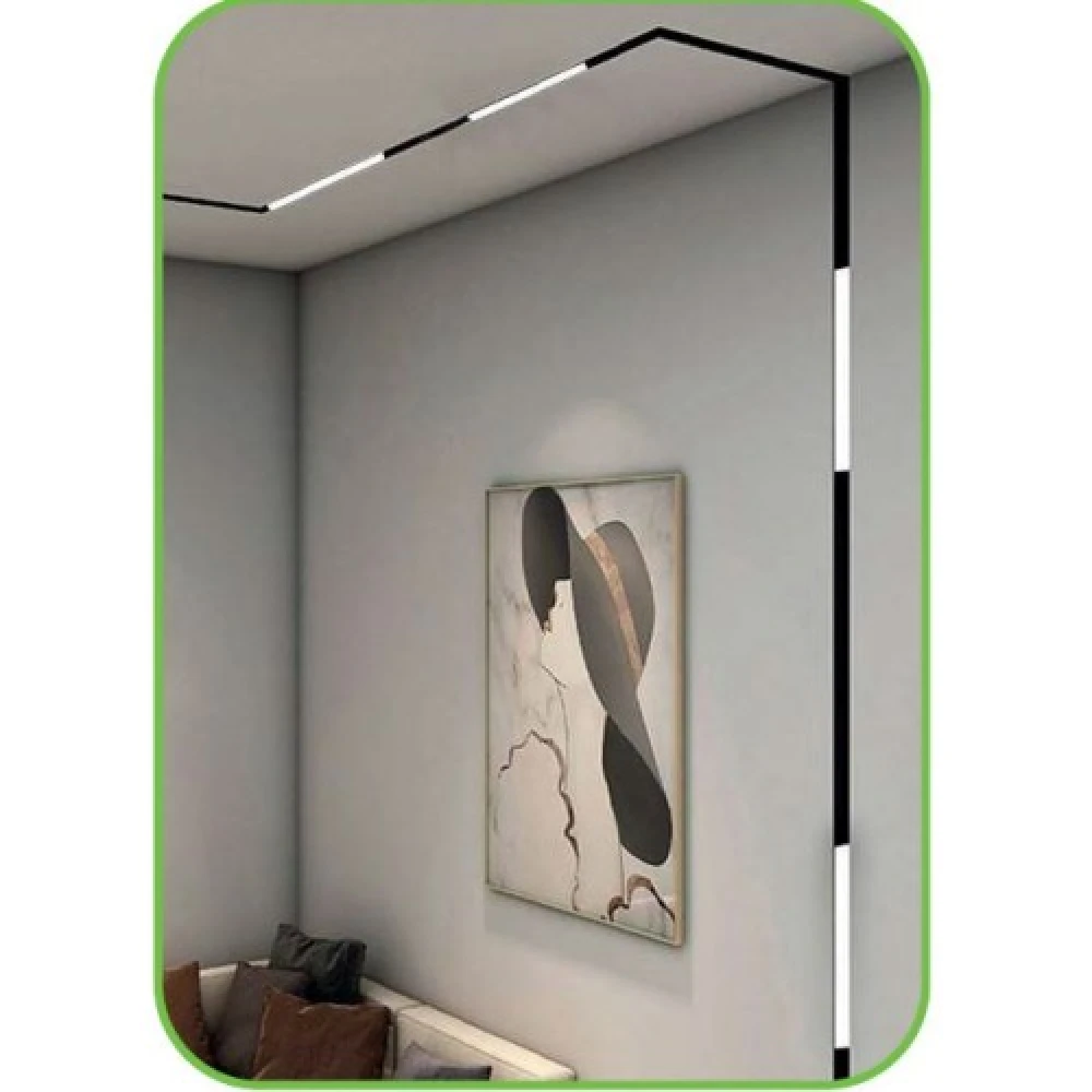 ΜΑΥΡΟ ΜΑΤ ΜΑΓΝΗΤΙΚΟ ΓΡΑΜΜΙΚΟ ΦΩΤΙΣΤΙΚΟ 48V DC 10W 3000K 800LM 110° OSRAM RA90 L300MM